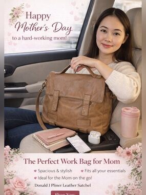 Donald J Pliner Leather Satchel